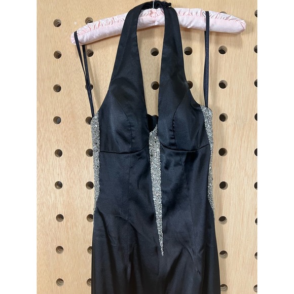 90s black beaded gown - Picture 3 of 4